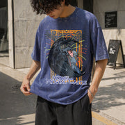 Howl's Moving Castle Vintage Washed T-Shirt in Blue