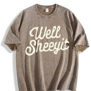 Well Sheeyit Vulgar Crude vintage washed oversized T-shirt in Brown