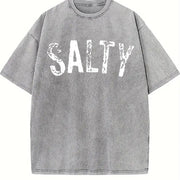 Salty Retro Beach Favorite vintage washed oversized T-shirt in Gray