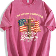 Holy Blessing Batik Retro Brands Vintage Washed T-Shirt in Red