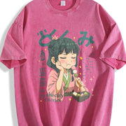SDScMao Mao's Apothecary Diaries Anime Remedies Medicine vintage washed oversized T-shirt in Red