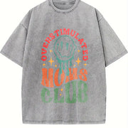 Overstimulated Moms Club Vintage Washed T-Shirt in Gray