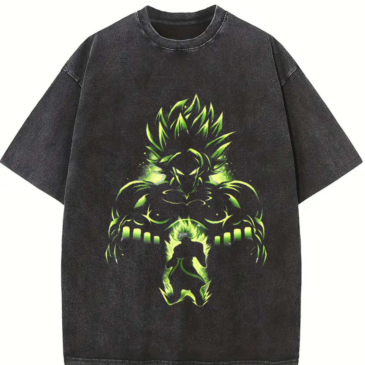 PODTIFY Supper Saiyan - Broly - DB Anime Lover vintage washed oversized T-shirt in Black