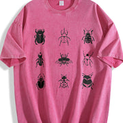 The Beetles Entomology Vintage Washed T-Shirt in Red