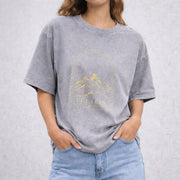 Velaris City Of Starlight vintage washed oversized T-shirt in Gray