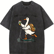 Off to Regulate Emotions Vintage Washed T-Shirt in Black