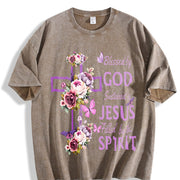 For the Coastal Granddaughter & Urban Explorer: Purple Vintage Washed T-Shirt in Brown