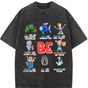 I Still Read Children's Books Teacher Vintage Washed T-Shirt in Black