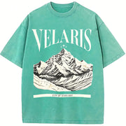 Retro Velaris Bookish Vintage Washed T-Shirt in Blue