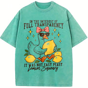 In the Interest of Full Transparency It Was Not Easy Peasy Vintage Washed T-Shirt in Blue