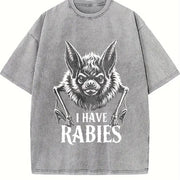 I Have Rabies 90s Vintage Washed T-Shirt in Gray