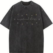 Occupational Therapy OT Occupational Minimal Therapist Vintage Washed T-Shirt in Black