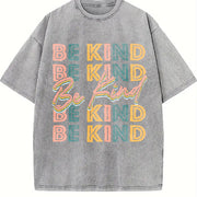 Be Kind Vintage Washed T-Shirt in Gray