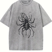 Y2k Phantom Troupe Vintage Washed T-Shirt in Gray