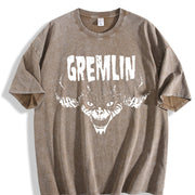 For Formal Urban Distressed Enthusiasts Vintage Washed T-Shirt in Brown