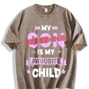 Mother-in-law's Favorite Daughter-in-law Vintage Washed T-Shirt in Brown