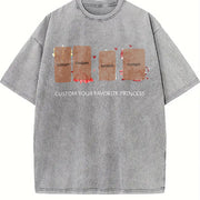 Custom Princess Girly Girls Trip Love Vintage Washed T-Shirt in Gray