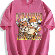 More Espresso Less Depresso Vintage Washed T-Shirt in Red