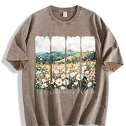 Let Kindness Bloom Vintage Washed T-Shirt in Brown