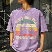 Golf Grandpa Golf Vintage Washed T-Shirt in Purple
