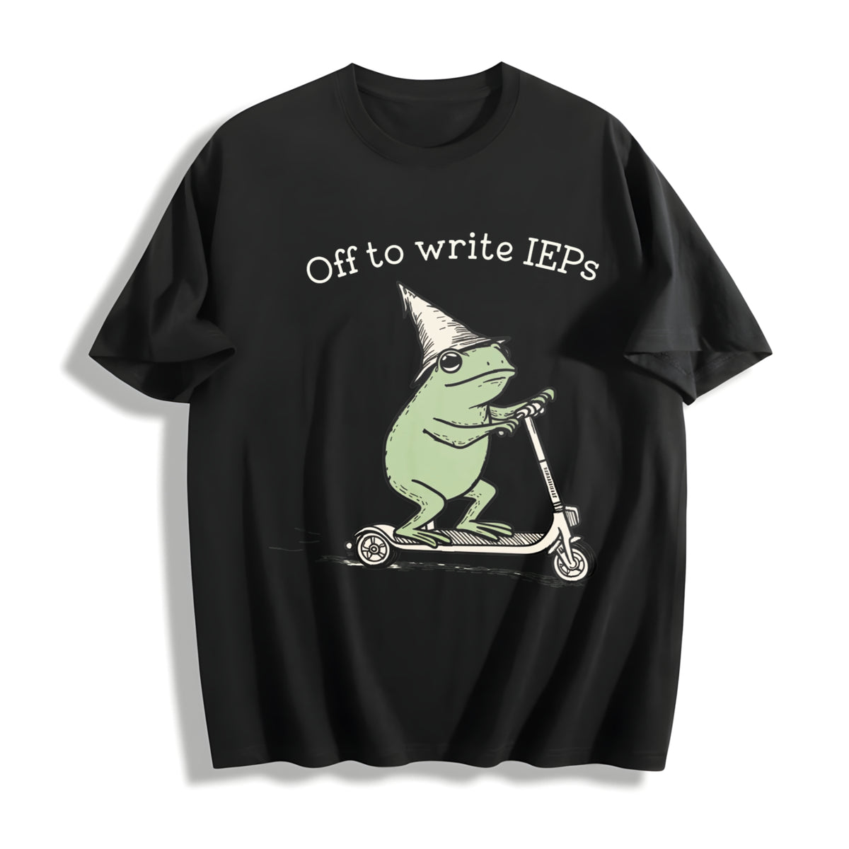 School Psychologist Special Education Counselor IEP Frog Cotton T-Shirt in Black