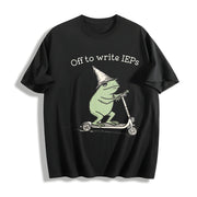 School Psychologist Special Education Counselor IEP Frog Cotton T-Shirt in Black