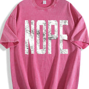 Nope Not Today Sarcasm Humor Joke Gag for Adult Cute Vintage Washed T-Shirt in Red