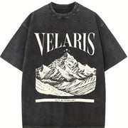 Retro Velaris Bookish Vintage Washed T-Shirt in Black