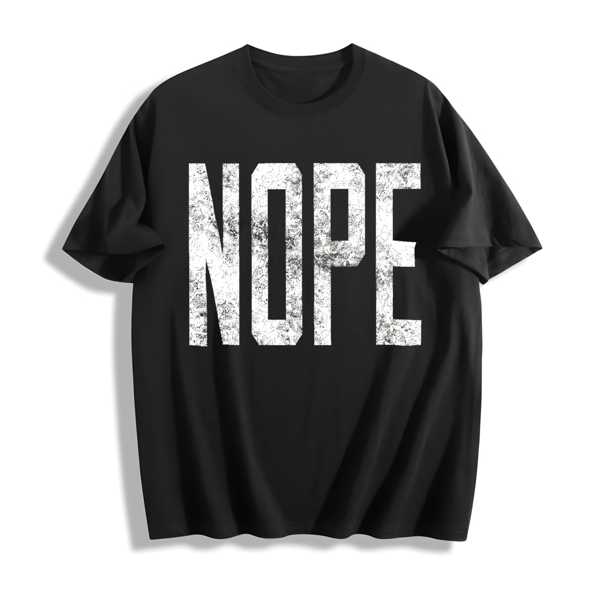 Nope Not Today Sarcasm Humor Joke Gag for Adult Cute Cotton T-Shirt in Black