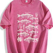 Walleye Fishing 90s Vintage Washed T-Shirt in Red