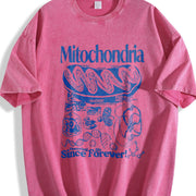 Mitochondria Science Vintage Washed T-Shirt in Red