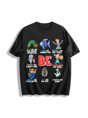 I Still Read Children's Books Teacher Cotton T-Shirt in Black