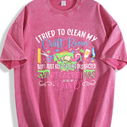 Tried to Clean My Craft Room Swiftie Cats Vintage Washed T-Shirt in Red