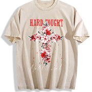 HARD TOUGH Vintage Washed T-Shirt in Beige