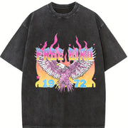 Free Bird 1972 America Vintage Washed T-Shirt in Black
