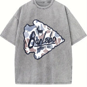 Outdoor USA Camo Vintage Washed T-Shirt in Gray
