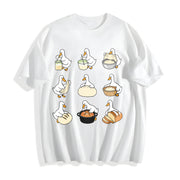 Goose Sourdough Baking Cotton T-Shirt in White