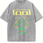 EWH Rock Tool Band Theme Vintage Washed T-Shirt in Gray