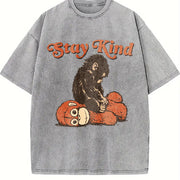 Team Punch Monkey – Baby Monkey Punch vintage washed oversized T-shirt in Gray