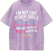 I'm NOT LIKE OTHER Anxiety T Vintage Washed T-Shirt in Purple