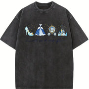Meet Me at Midnight Vintage Washed T-Shirt in Black