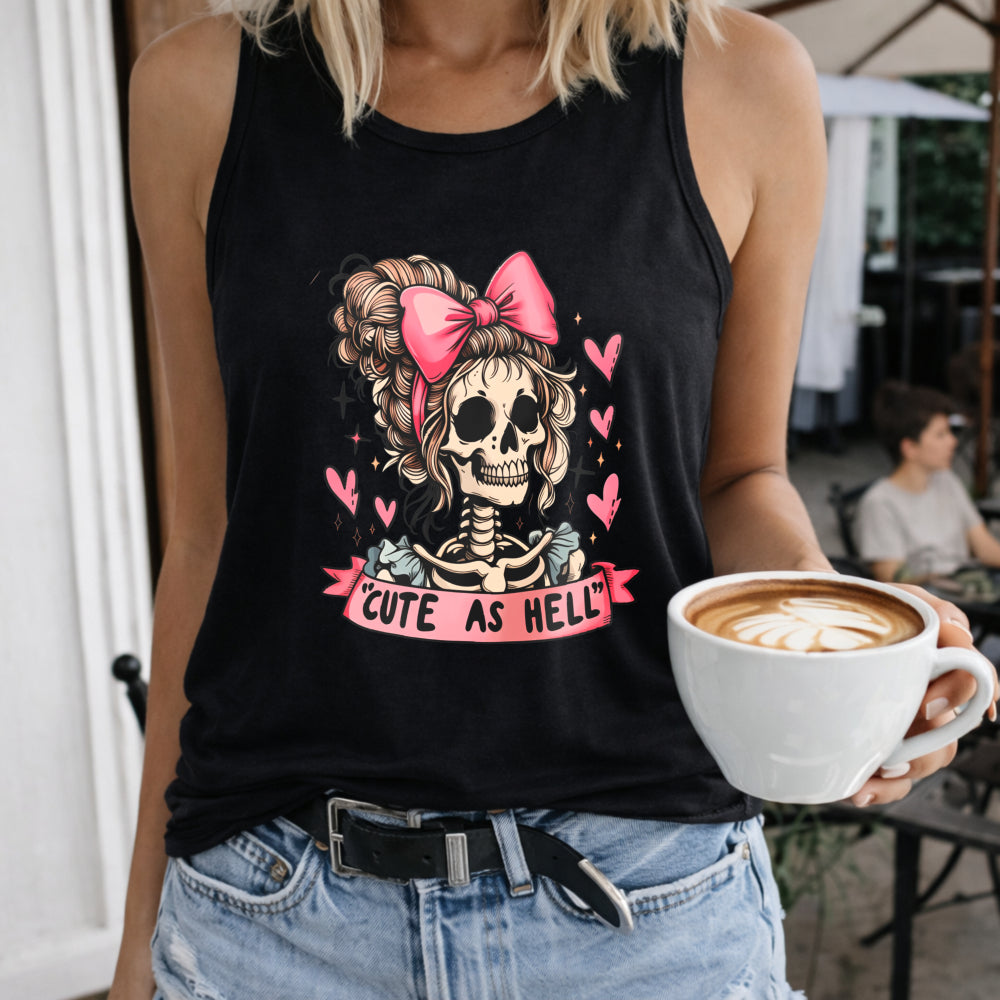 A Sleeveless (029#) a Sleeveless Round-neck and Pocketed Women's Color Cotton Tank Top in Black