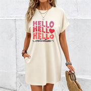 Valentine's Day Dress a Letter Cotton T-Shirt in White