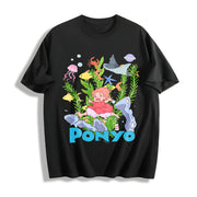 Studio Ghibli Anime Cotton T-Shirt in Black