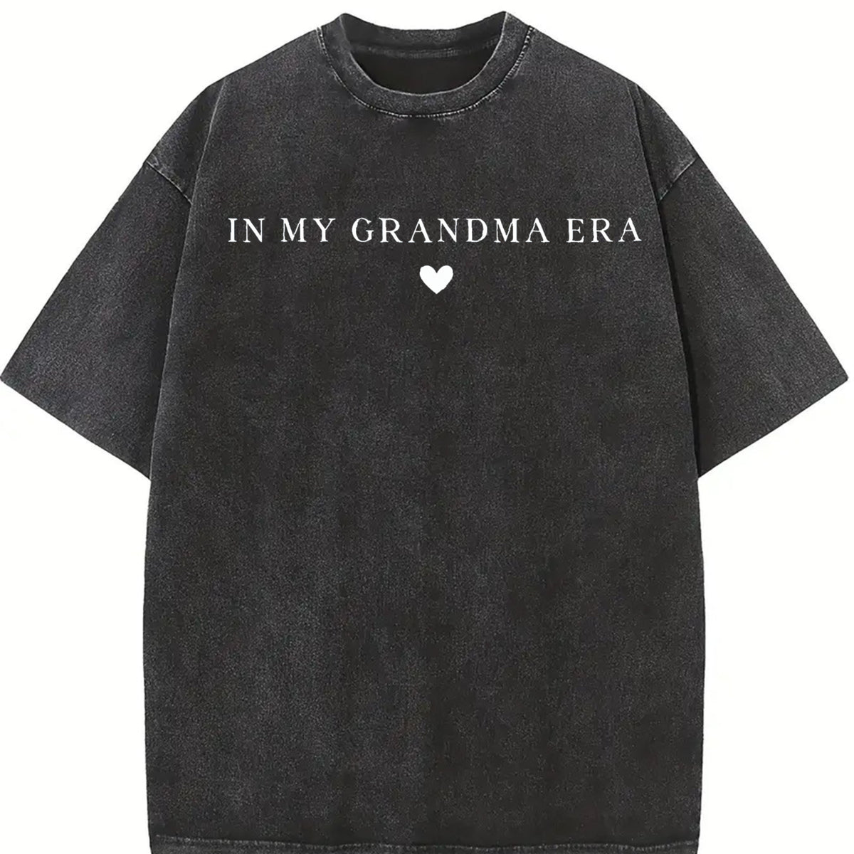 In My Grandma Era Nana Vintage Washed T-Shirt in Black