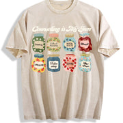 Counselor School Counselor Vintage Washed T-Shirt in Beige