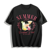 Fruit Cocktail Cotton T-Shirt in Black