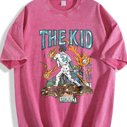 Heavy Batik Baseball Legend Vintage Washed T-Shirt in Red