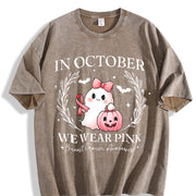 ® in October We Pink Ghost Vintage Washed T-Shirt in Brown