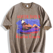Country Music Hot Tropical & Americana Humor Vintage Washed T-Shirt in Brown